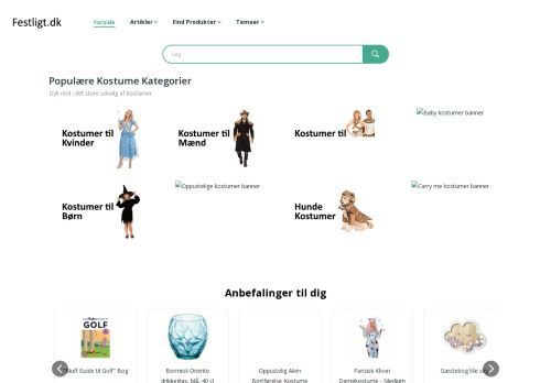 Screenshot af Festligt - Din kilde til den gode fest