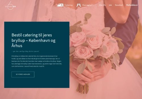 Screenshot af Bryllups Catering - DiningSix
