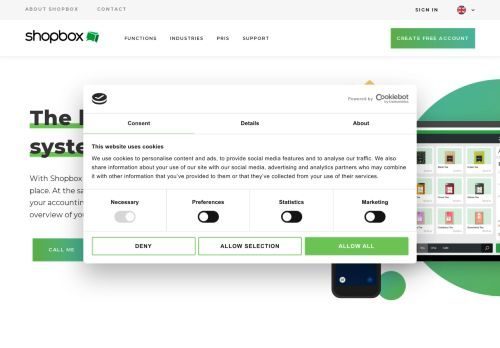 Screenshot af Shopbox.dk