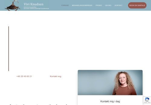 Screenshot af Psykolog Vivi Knudsen