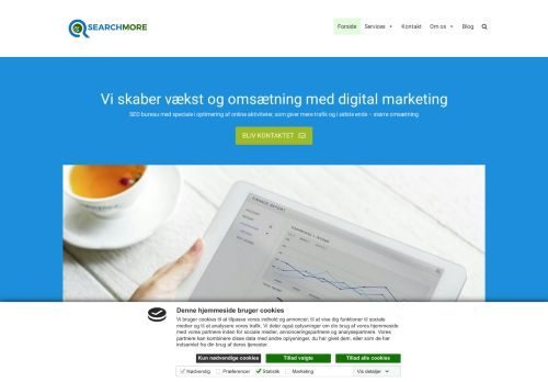 Forsiden af SearchMore