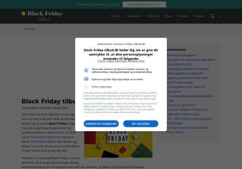 Screenshot af Black-friday-tilbud.dk