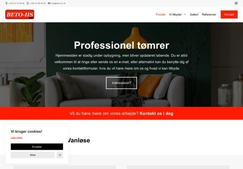 Screenshot af Beto Håndværkerservice