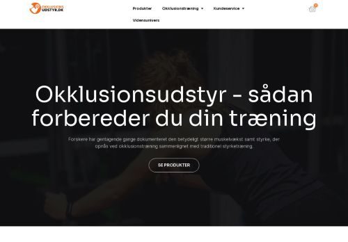 Screenshot af okklusionsudstyr.dk