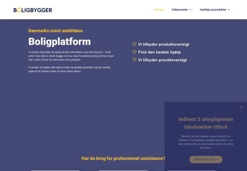 Screenshot af boligbygger.dk