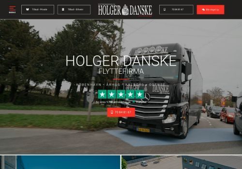 Screenshot af Holger Danske Flytteforretning
