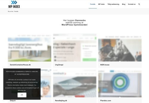 Screenshot af WPIndex.dk