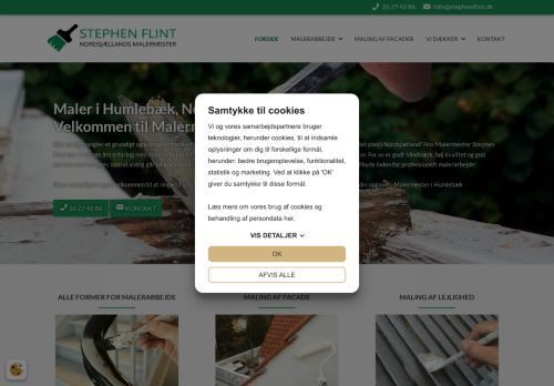 Screenshot af Stephen Flint - Nordsjællands Malermester