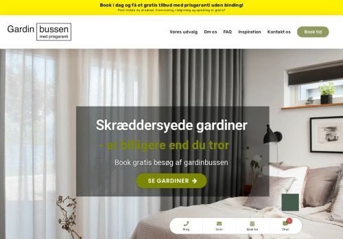 Forsiden af Gardinbussen