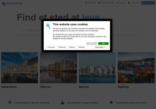 Forsiden af Findroommate