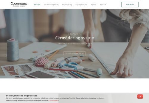 Screenshot af Djurhuus Skrædderi & Systue
