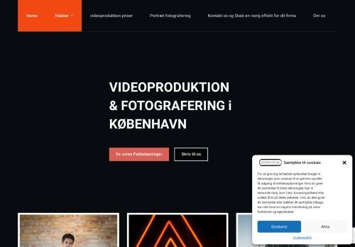 Screenshot af Fotografering & Video for privatee og firmaer