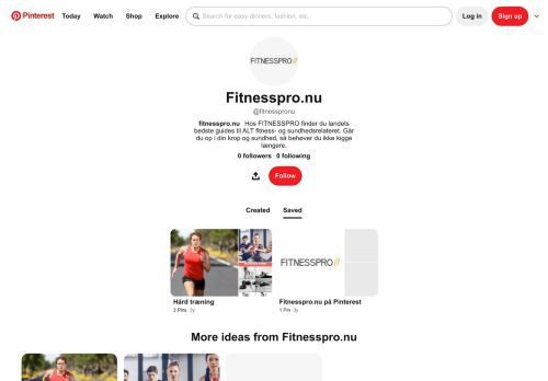 Screenshot af Fitnesspro.nu - dit fitnessunivers