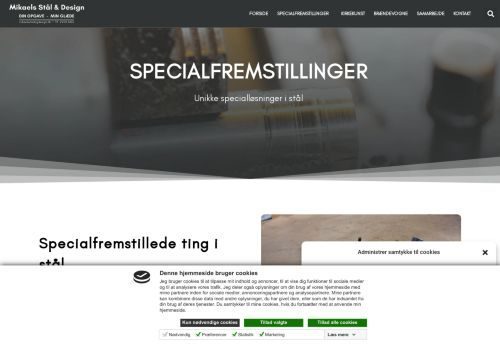Screenshot af Mikaels Stål & Design