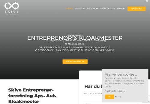Forsiden af Skive Entreprenørforretning Aps V/ Jacob Sørensen