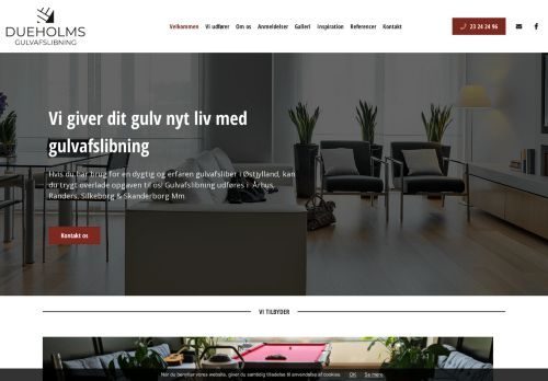 Forsiden af Dueholms gulvafslibning