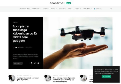 Screenshot af Techtime.dk