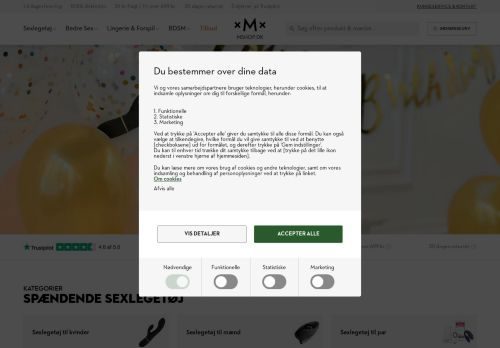 Screenshot af Prøv noget nyt - Mshop.dk