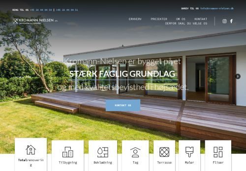 Screenshot af Byggeselskabet Kromann Nielsen ApS