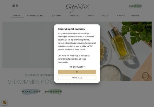 Forsiden af City Wax - Voksbehandling i København