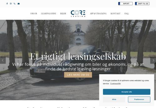 Forsiden af CORE Leasing