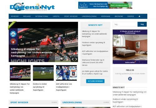 Forsiden af DagensNyt.dk - Nyheder Online