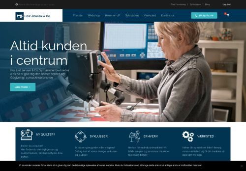 Forsiden af Leif Jensen & Co - Symaskine reparation i København
