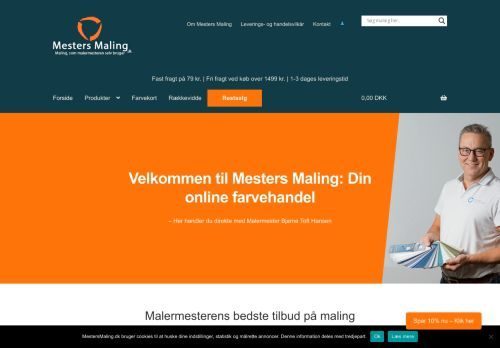 Screenshot af Køb billig kvalitetsmaling online