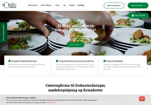 Forsiden af Nordic Catering | Lækre & varierede frokostordninger i København