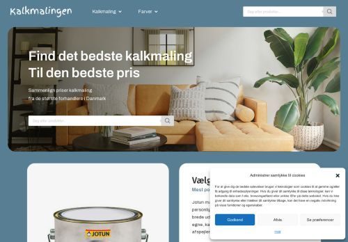 Screenshot af Kalkmalingen.dk