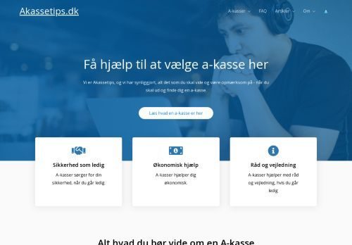 Screenshot af Akassetips.dk