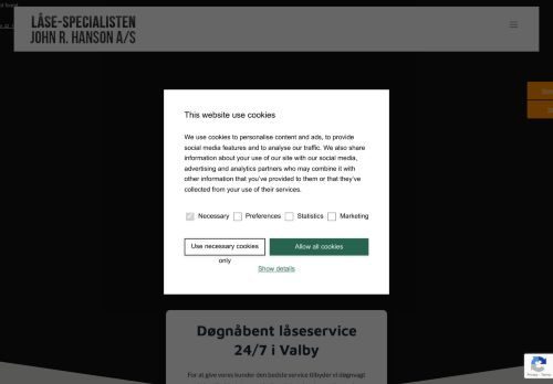 Screenshot af laasespecialisten