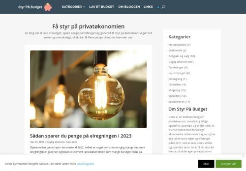 Forsiden af Styr på budget