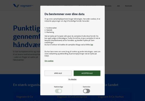 Screenshot af Vognsen & CO A/S