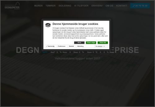 Screenshot af Degn & Dreyer Entreprise