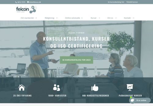 Forsiden af Kurser med ISO-certificering