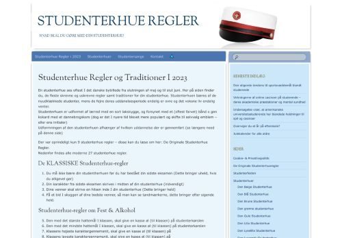 Screenshot af Studenterhue Regler