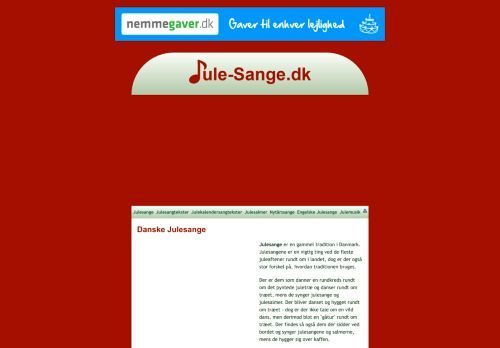 Forsiden af Find dine julesange her