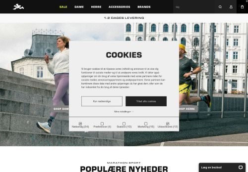 Screenshot af Løbeudstyr | Alt i løbeudstyr fra kendte kvalitetsmærker