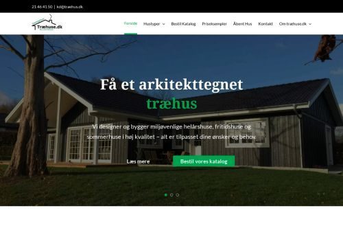 Forsiden af Træhuse.DK A/S