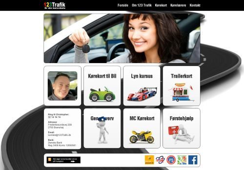 Forsiden af 123trafik.dk