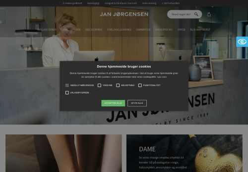 Forsiden af Janjorgensensmykker.dk