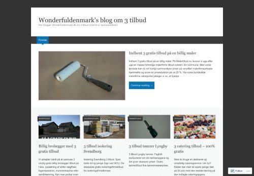 Forsiden af Wonderfuldenmark´s blog