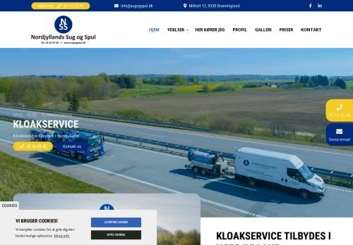 Screenshot af Kloakservice i Nordjylland