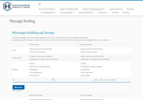 Screenshot af Massage Kolding