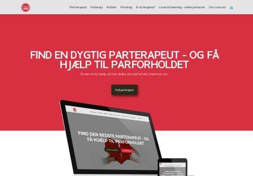 Forsiden af Parterapi overalt i Danmark