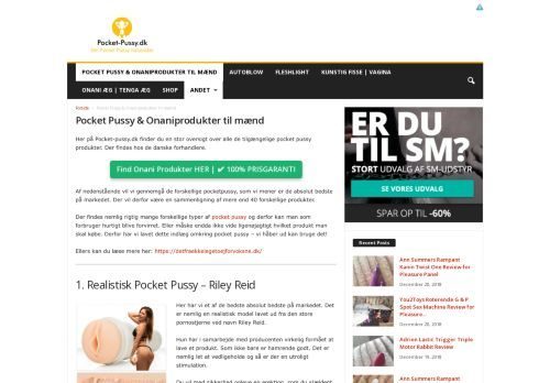 Forsiden af Pocket Pussy - fantastisk onani produkt