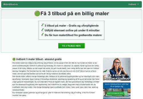 Screenshot af Få 3 gratis tilbud på malerarbejde