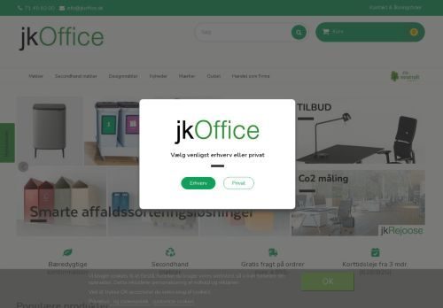 Forsiden af jkOffice
