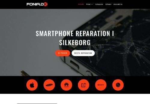 Screenshot af Fonia - reparation tilbydes af alle typer smartphones